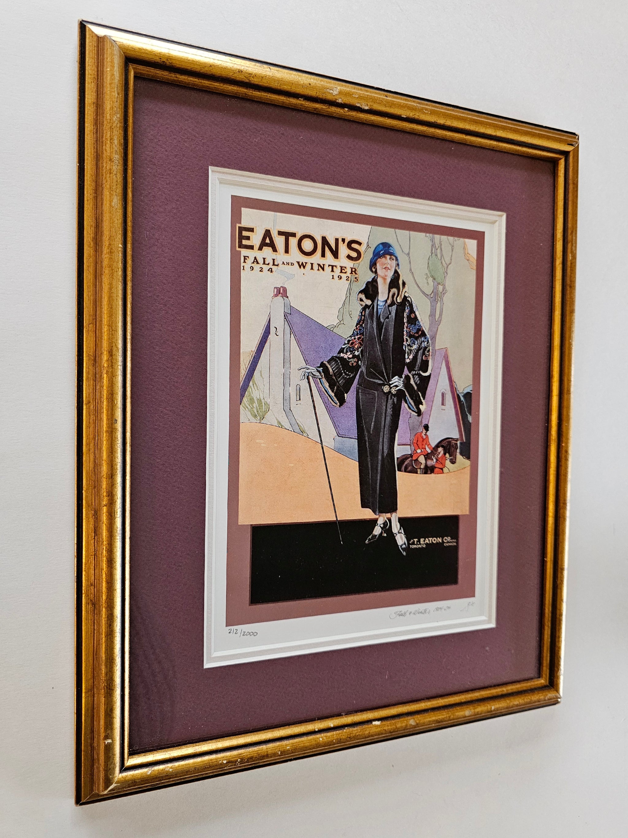 Vintage Framed Limited Edition Print of Eaton's 1924-1925